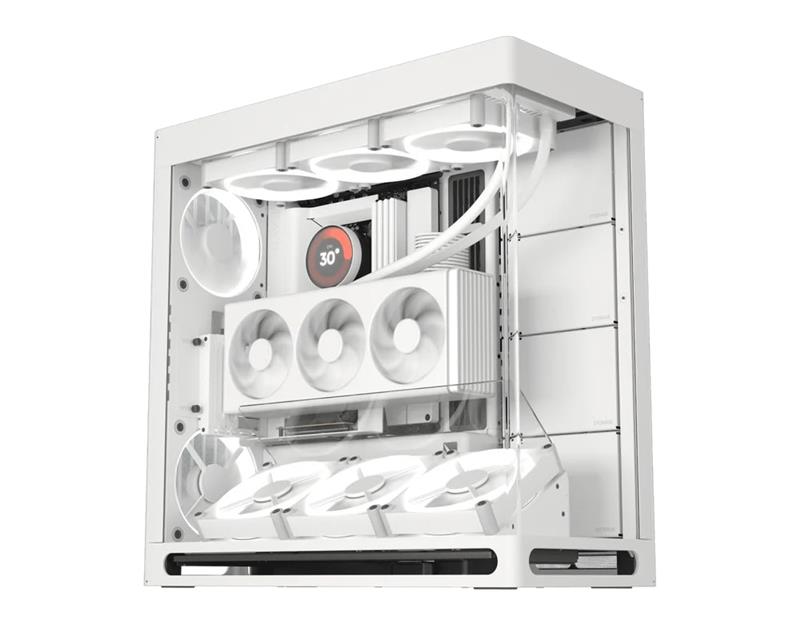 HAVN HS 420 VGPU Dual-Chamber Mid Tower PC Case ATX, White