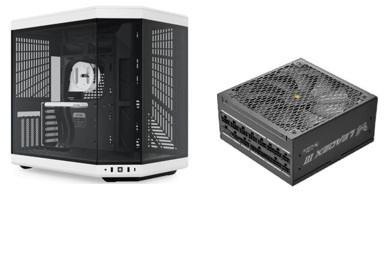HYTE Y70, White/Black PC Case + Super Flower Leadex III 850W Power Supply