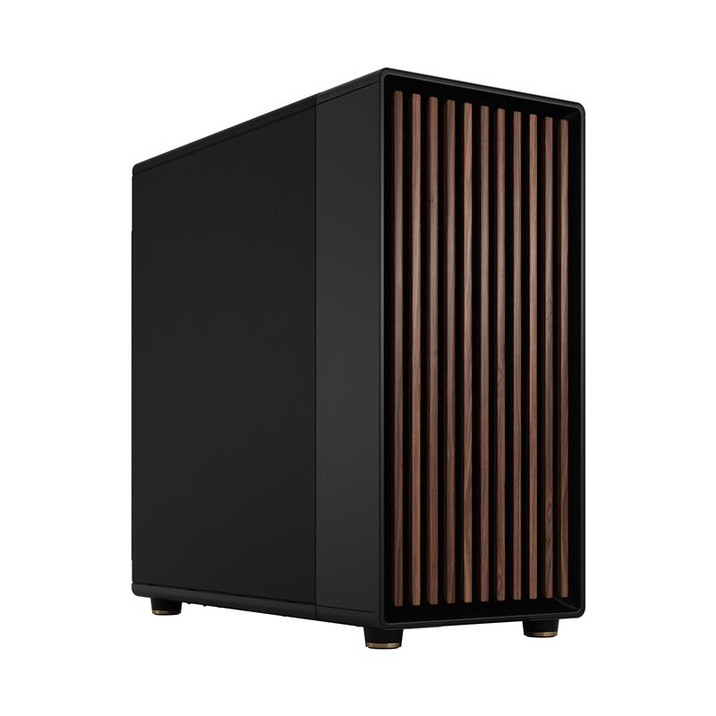 FRACTAL DESIGN North XL EATX ATX mATX Mid Tower PC Case - Charcoal Black Chassis with Walnut Front and Mesh Side Panel