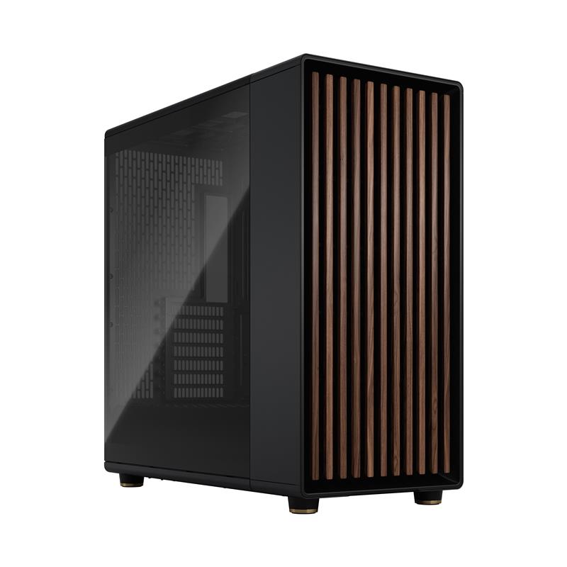 FRACTAL DESIGN North XL EATX ATX mATX Mid Tower PC Case - Charcoal Black Chassis with Walnut Front and Dark Tinted TG Side Pane