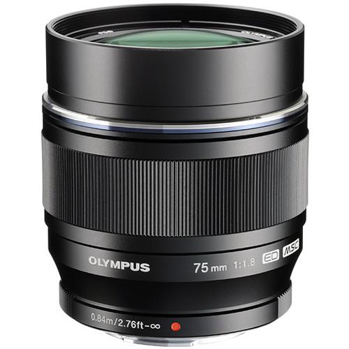 OLYMPUS \ OM SYSTEM M.Zuiko Digital ED 75mm f/1.8 Lens (Black) | 150mm Equivalent in 35mm Format | Compact (2.7x2.5"), Lightwei