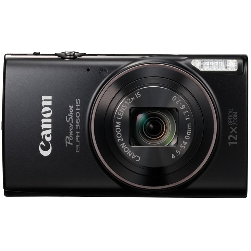 Canon PowerShot ELPH 360 HS Compact Digital Camera (Black)