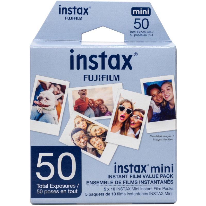 FUJIFILM Instax Mini Instant Film - Single Pack 50 Exposures (White)