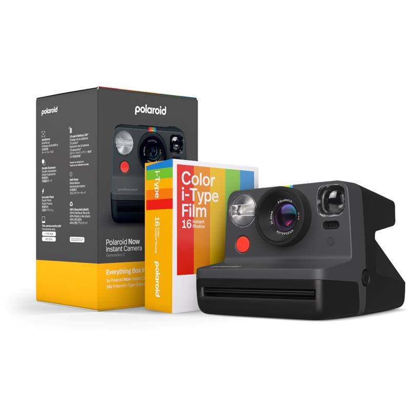 Polaroid Now 2nd Gen Everything Box (Black) | Generation 2 i-Type Inst