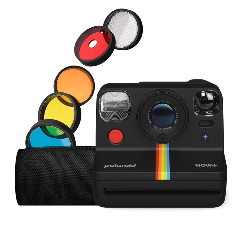 Polaroid Now+ i-Type Instant  Camera Gen 2 (Black) + 5 Lens Filters |