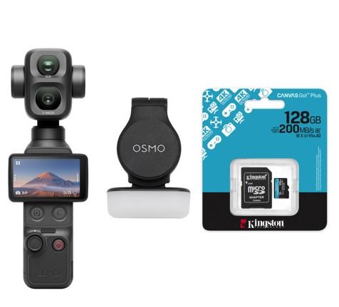 DJI Osmo Pocket 4P, Standard Combo + Kingston Canvas Go Plus 128GB
