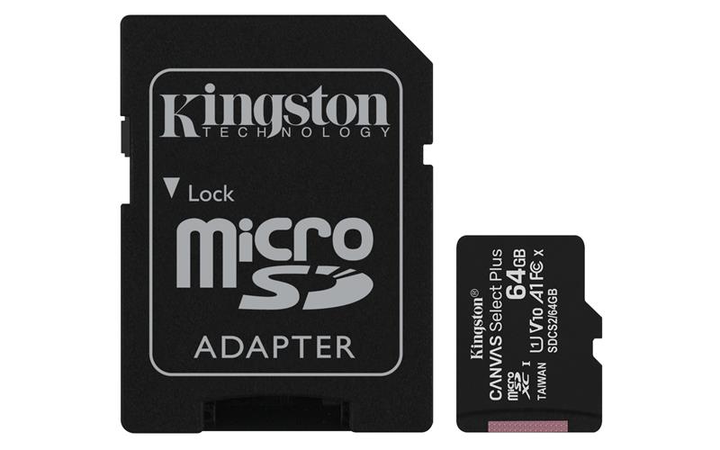 KINGSTON Canvas Select Plus 64GB microSDXC A1 C10 V10(Open Box)