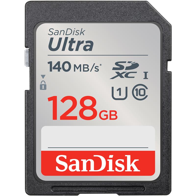 SanDisk Ultra SD 128GB 140MB/s C10 U1 UHS 4x6 Blister  Silver