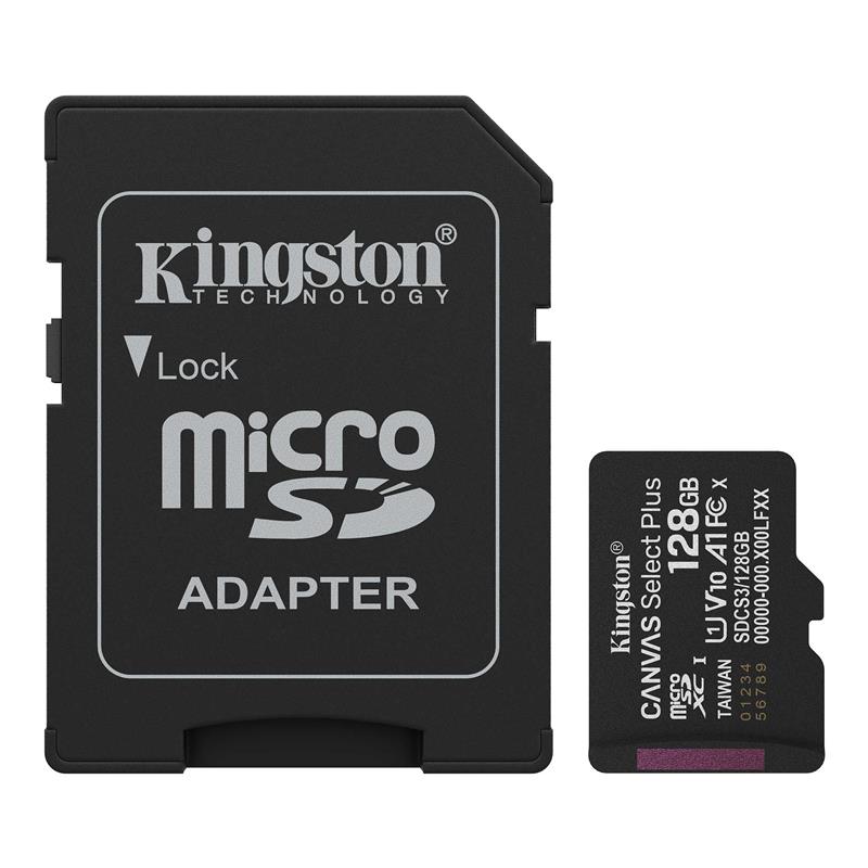 Kingston Canvas Select Plus 128GB microSDXC UHS-I U1 A1 V10