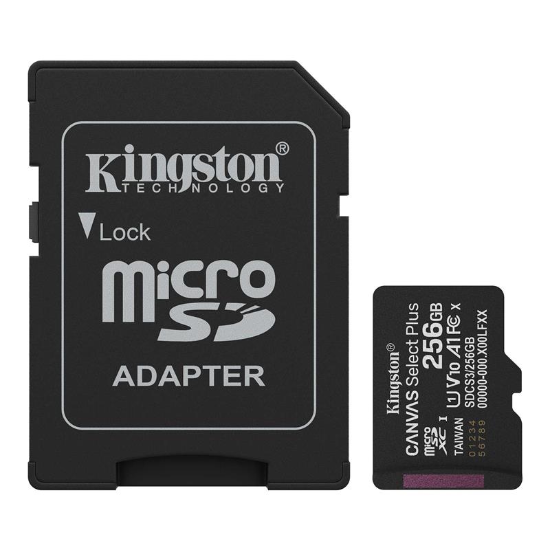 Kingston Canvas Select Plus 256GB microSDXC UHS-I U1 A1 V10