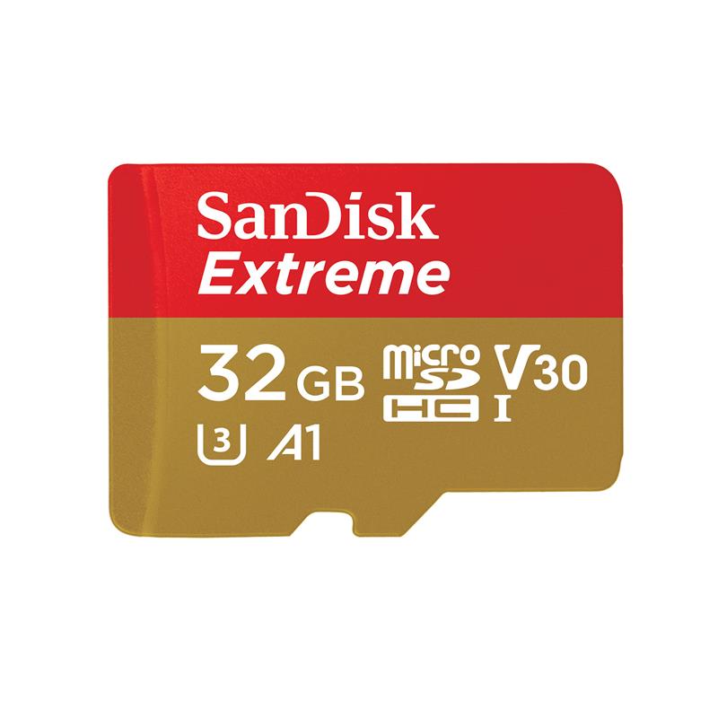 SANDISK Extreme 32GB microSDHC Class 10 UHS-I U3 w/ Adapter