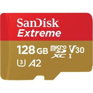 SanDisk Extreme 128GB microSDXC C10,U3,V30,A2 w/Adapter