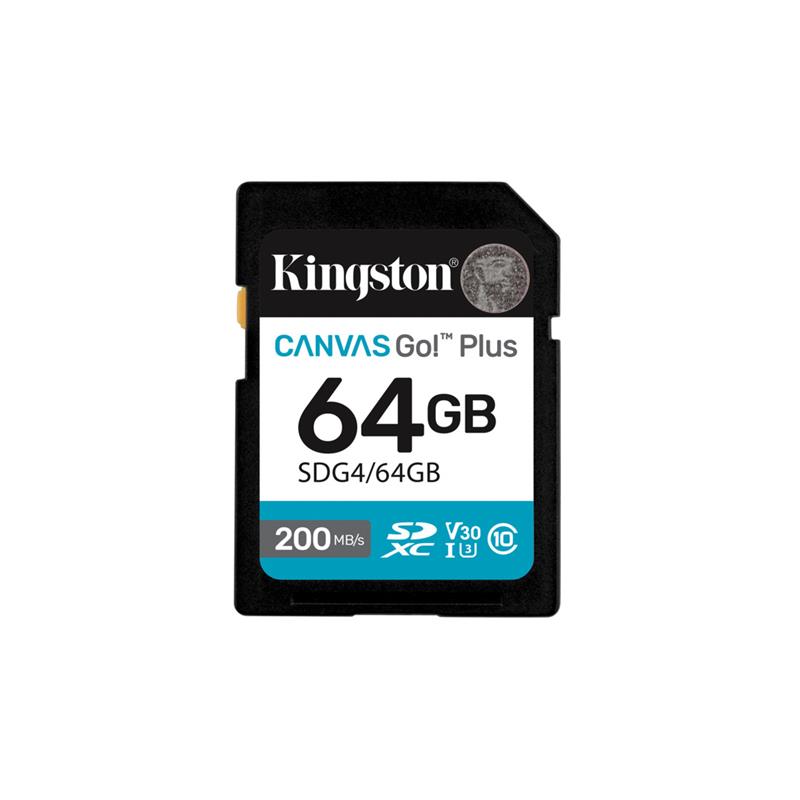 Kingston Canvas Go Plus G4 SDXC UHS-I U3 V30 C10 - SD Card
