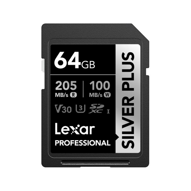 Lexar 64GB SDXC UHS-I U3 V30 C10 - SD Card LSDSIPL064G-BNNNU