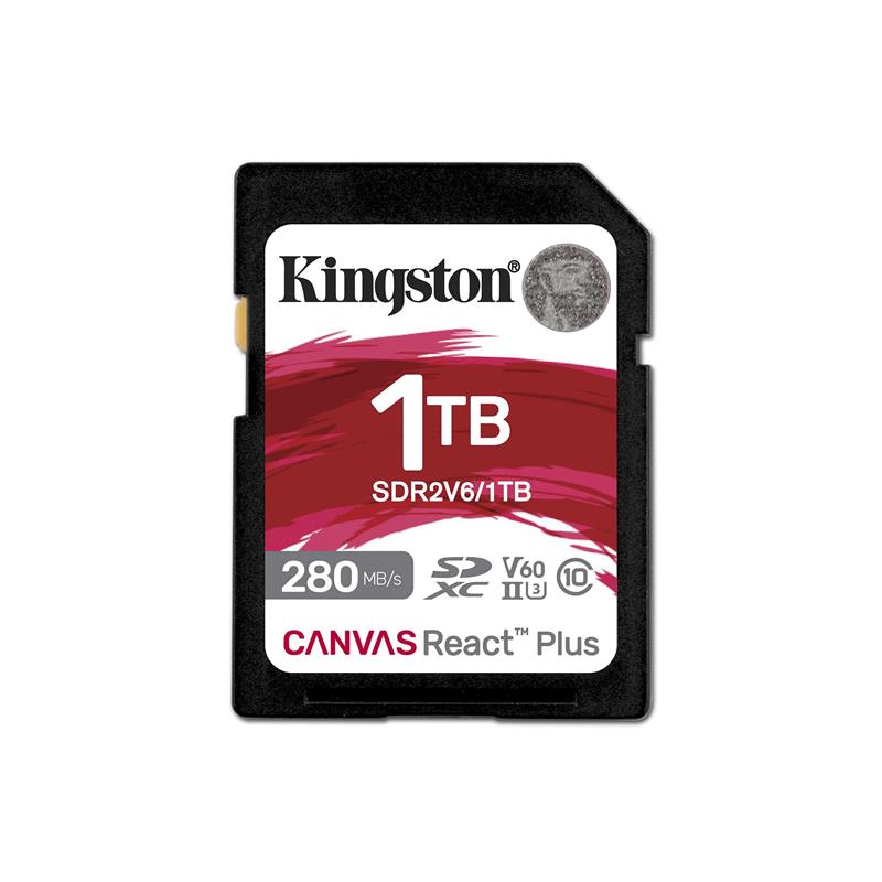 Kingston Canvas React Plus 1 To SDXC UHS-II U3 V60 C10 - Carte SD