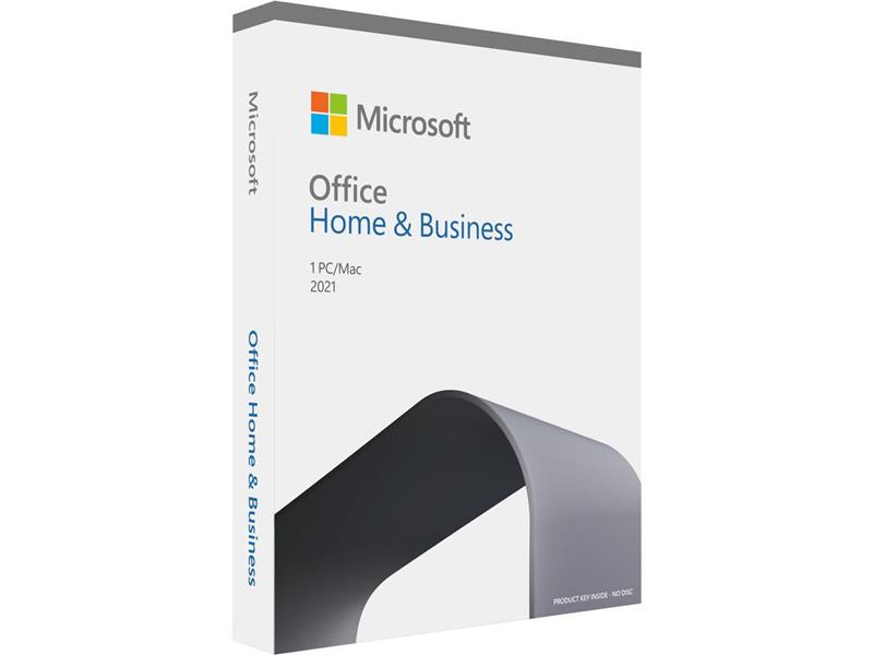 MICROSOFT Office Home & Business 2021 - One-Time Purchase, no subscription required - 1 User - English - no Disc - Box Pack (T5