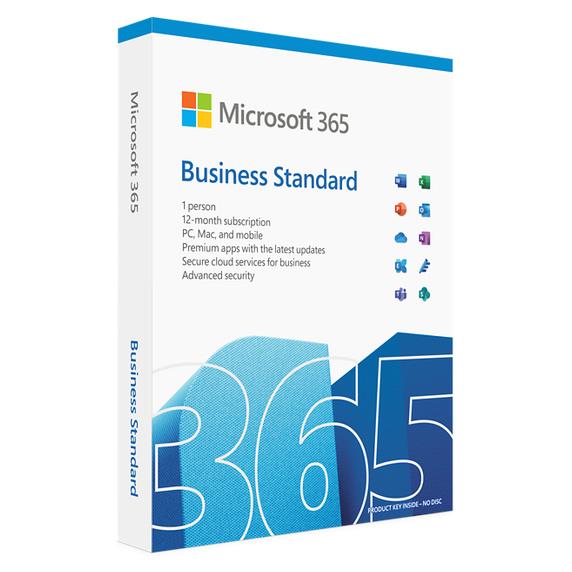 Microsoft 365 Business Standard - 1 User 1-Year Subscription - English - no Disc - Activation Key Only - Retail Pack (KLQ-00659