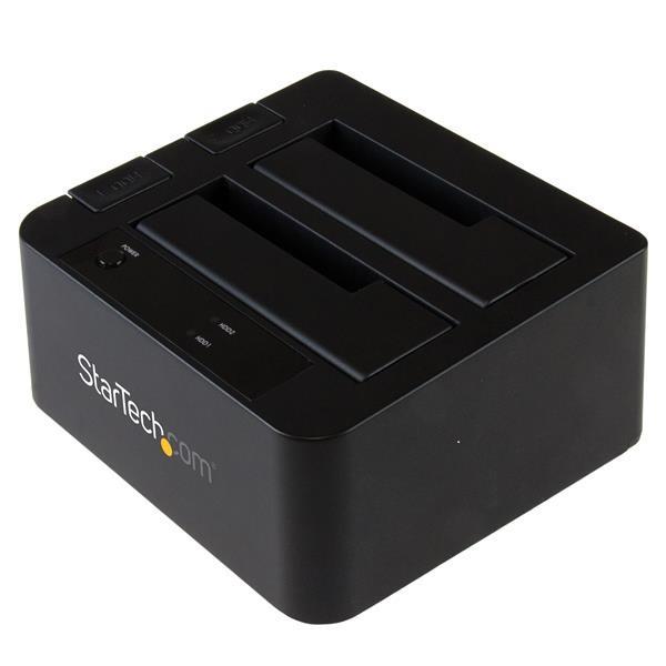 StarTech USB 3.1 Gen 2 (10Gbps) Dual-Bay Dock for 2.5"/3.5" SATA SSD/HDDs with UASP - 2 x Total Bay - 2 x 2.5"/3.5" Bay - UASP 