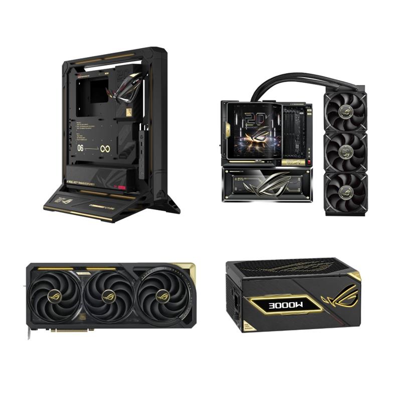 ASUS ROG 20th Anniversary Components limited Edition (GPU, Motherboard+AIO, PSU, Chassis)