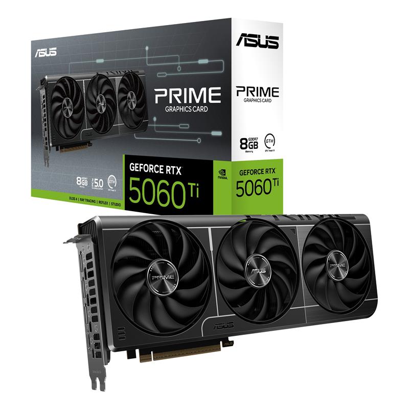 ASUS Prime GeForce RTX 5060 Ti 8GB GDDR7 Graphics Card PCIe 5.0 SFF-Ready PRIME-RTX5060TI-8G