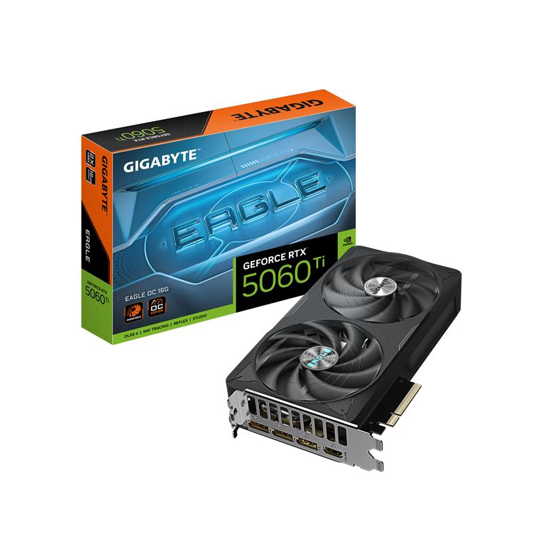GIGABYTE GeForce RTX 5060 Ti EAGLE OC 16G Graphics Card, 16GB 128-bit GDDR7, PCIe 5.0, WINDFORCE cooling system, GV-N506TEAGLE 