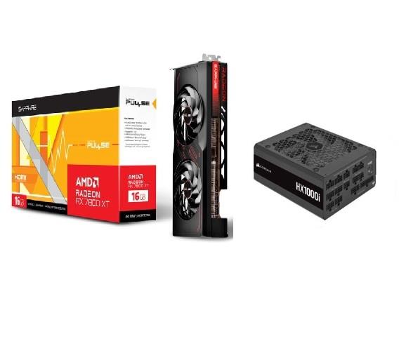 SAPPHIRE NITRO+ AMD RADEON RX 9070 XT 16GB GDDR6 GRAPHICS CARD + CORSAIR HX1000i Power Supply
