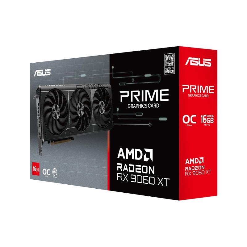 ASUS Prime Radeon RX 9060 XT 16GB GDDR6 OC Edition Graphics Card