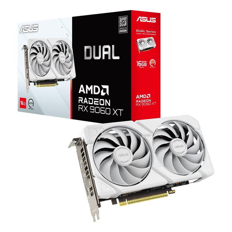 ASUS Dual Radeon RX 9060 XT 16GB GDDR6 White Edition
