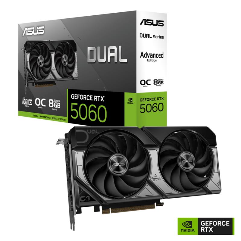 ASUS Dual GeForce RTX 5060 8GB GDDR7 OC Edition Advanced