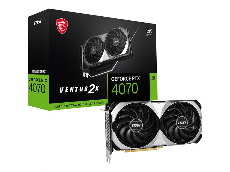 MSI GeForce RTX 4070 VENTUS 2X 12G OC, GDDR6X 12GB