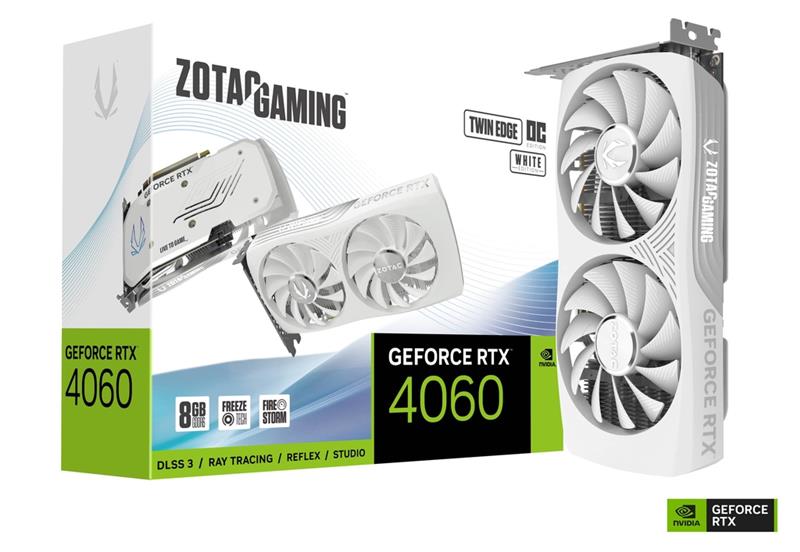 ZOTAC GAMING GeForce RTX 4060 8GB Twin Edge OC White Edition Graphics Card