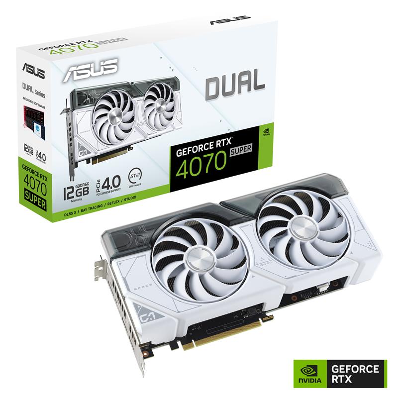 ASUS DUAL GeForce RTX 4070 SUPER WHITE 12GB GDDR6X