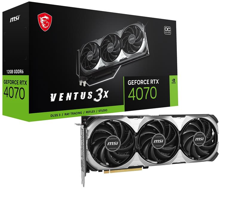 MSI GEFORCE RTX 4070 VENTUS 3X E1 12G OC, GDDR6 12GB