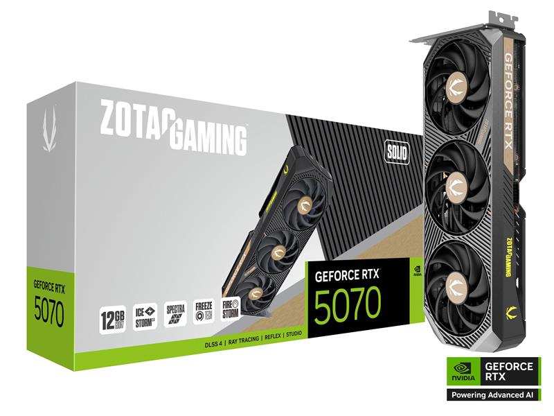 ZOTAC GAMING GeForce RTX 5070 SOLID 12GB GDDR7