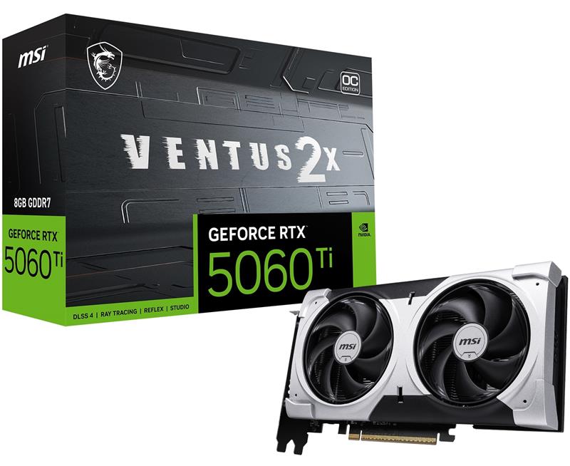 MSI GeForce RTX 5060 Ti 8G VENTUS 2X OC PLUS, GDDR7 8GB graphics card