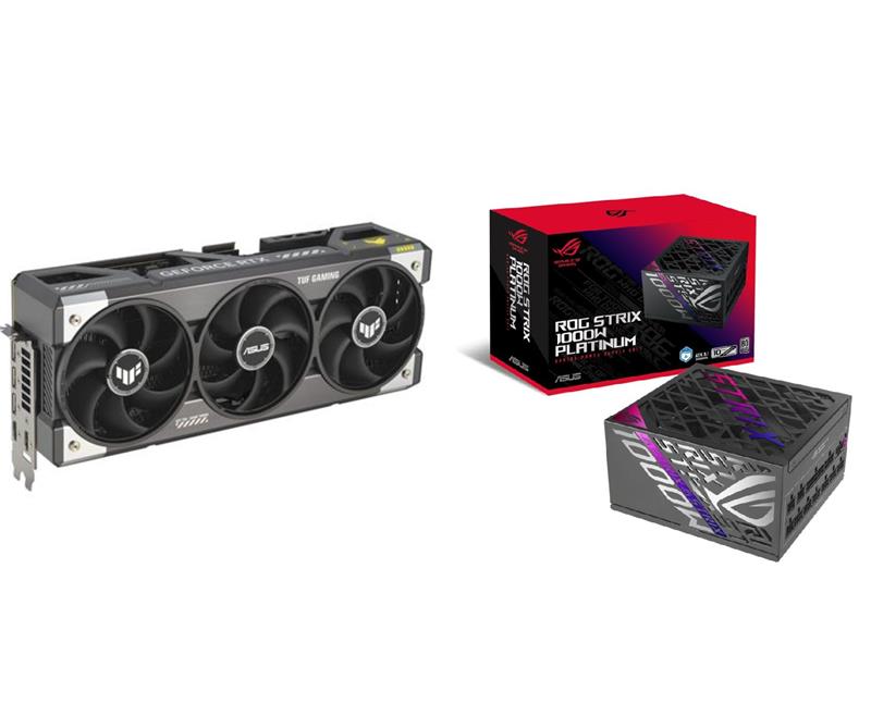 ASUS TUF Gaming GeForce RTX 5080 16GB GDDR7 OC Edition, AI Gaming Graphics Card, TUF-RTX5080-O16G-GAMING + ASUS ROG STRIX 1000W