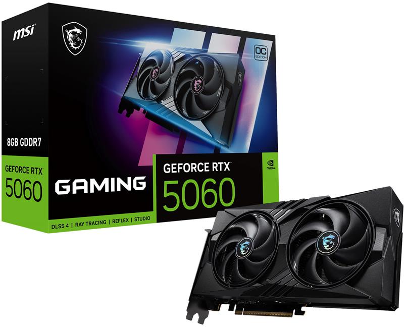 MSI GeForce RTX 5060 8G GAMING OC, GDDR6 8G, PCI-E 5.0, 128 bit, 8-pin