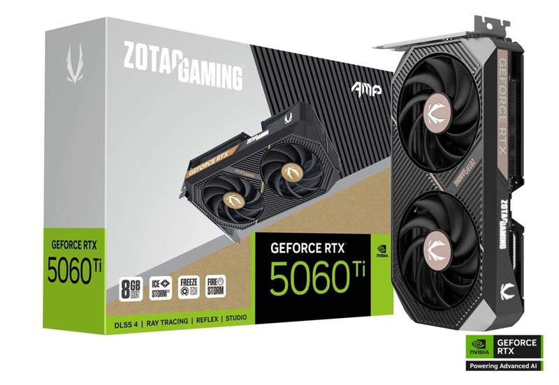 ZOTAC GAMING GeForce RTX 5060 Ti 8GB AMP  DLSS 4 GDDR7