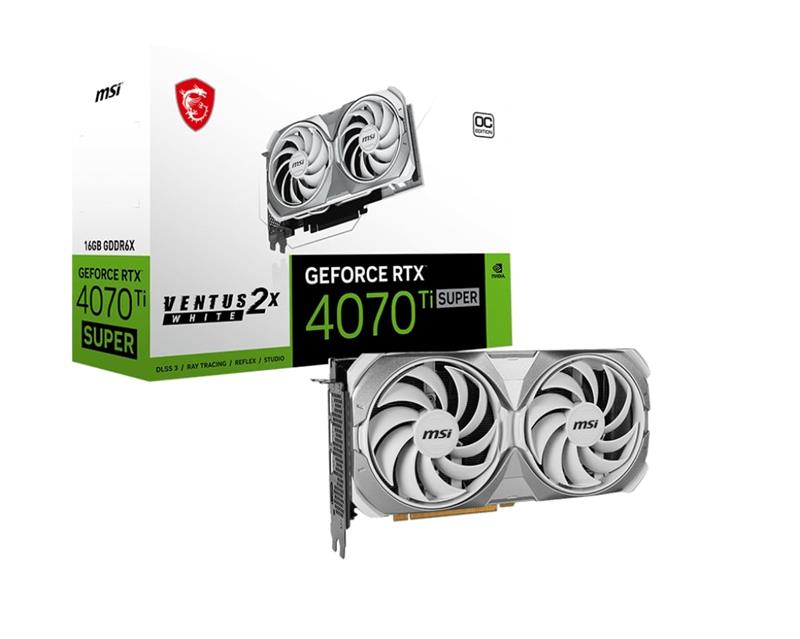 MSI GeForce RTX 4070 Ti SUPER 16G VENTUS 2X WHITE OC