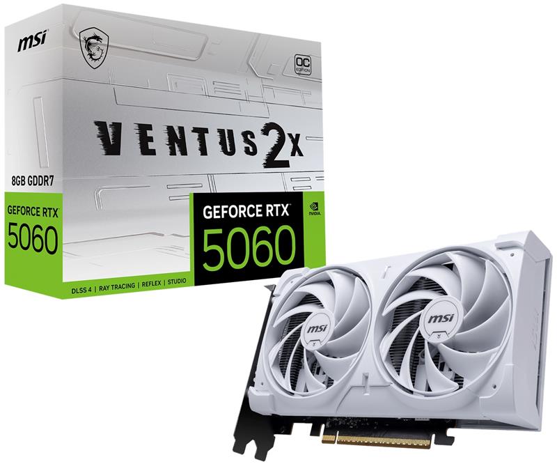 MSI GeForce RTX 5060 8G VENTUS 2X OC WHITE - Canada Computers