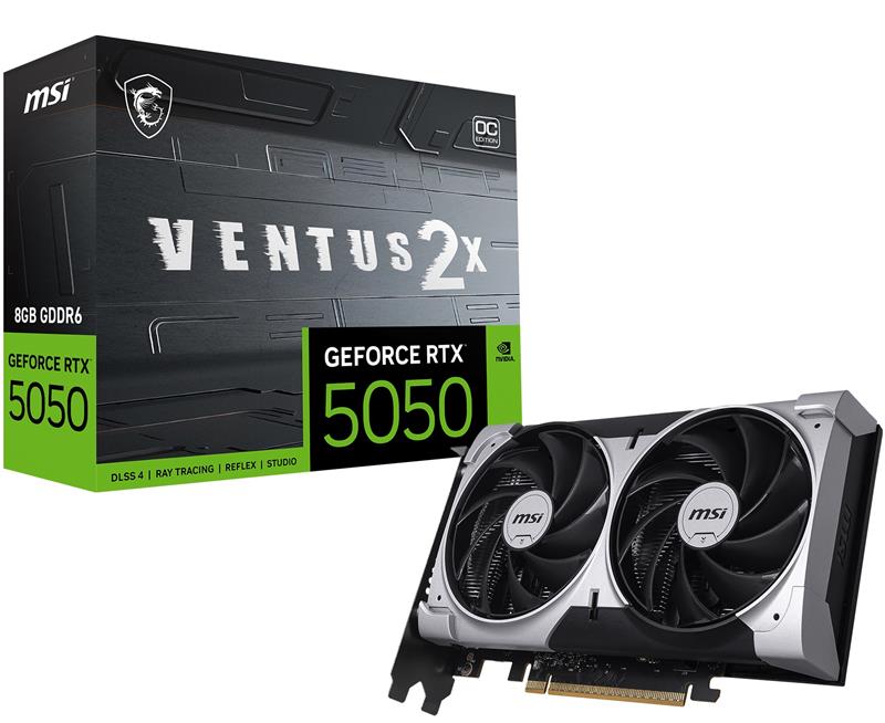 MSI GeForce RTX 5050 8G VENTUS 2X OC, GDDR6 8GB, Black