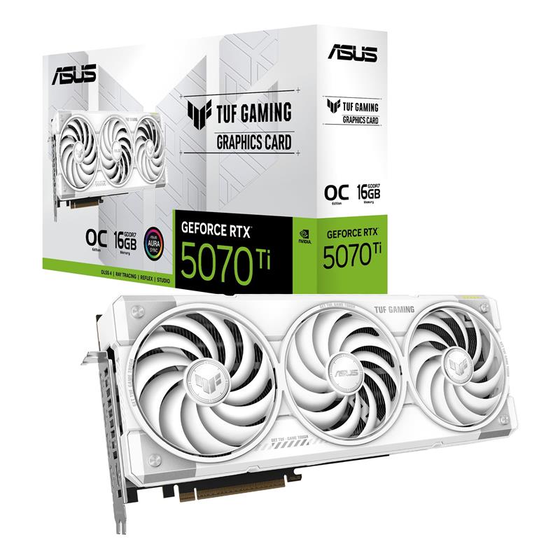ASUS TUF Gaming GeForce RTX 5070 Ti 16 Go GDDR7Carte graphique  White