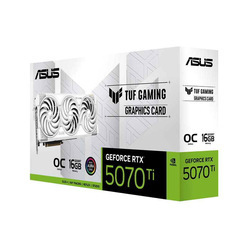 新品 ASUS TUF RTX 5070Ti O16G WHITE GAMING ASUS TUF Gaming GeForce RTX™ 5070 Ti BTF White OC Edition