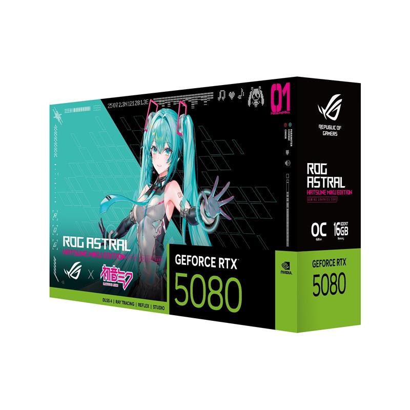 ROG RTX 5080 HATSUNE MIKU EDITION 初音ミク ASUS ROG Astral GeForce RTX™ 5080 16GB GDDR7 OC Hatsune Miku