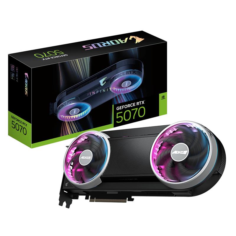 GIGABYTE AORUS GeForce RTX 5070 INFINITY GDDR7 Trois ventilateurs