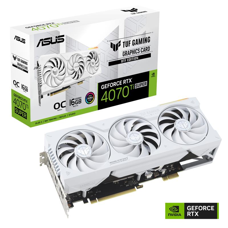 ASUS TUF Gaming GeForce RTX 4070 Ti SUPER BTF White Hidden-Connector