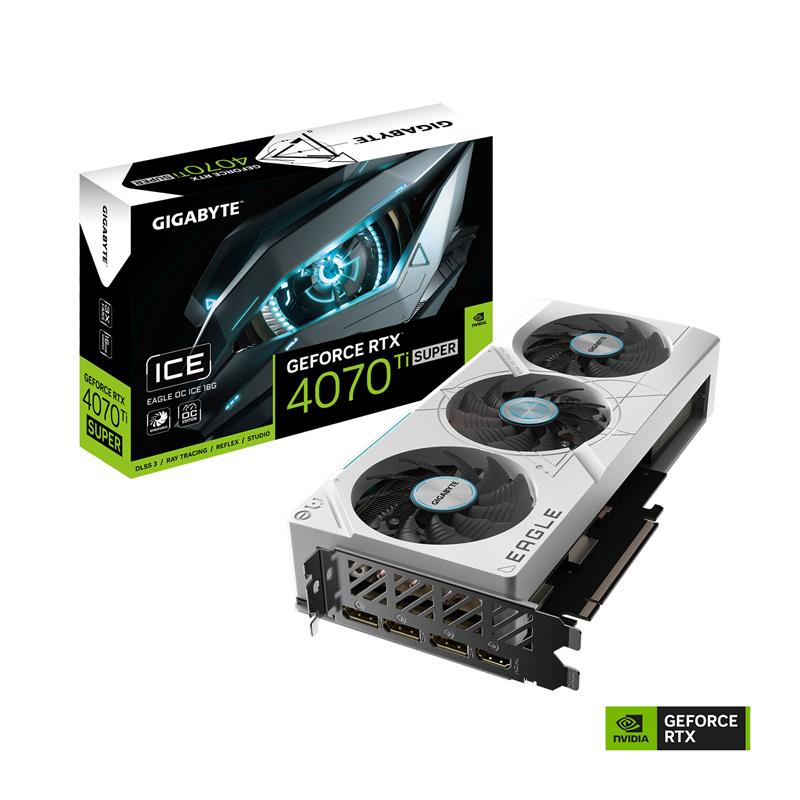 GIGABYTE GeForce RTX 4070 Ti SUPER EAGLE OC ICE 16G Graphics Card