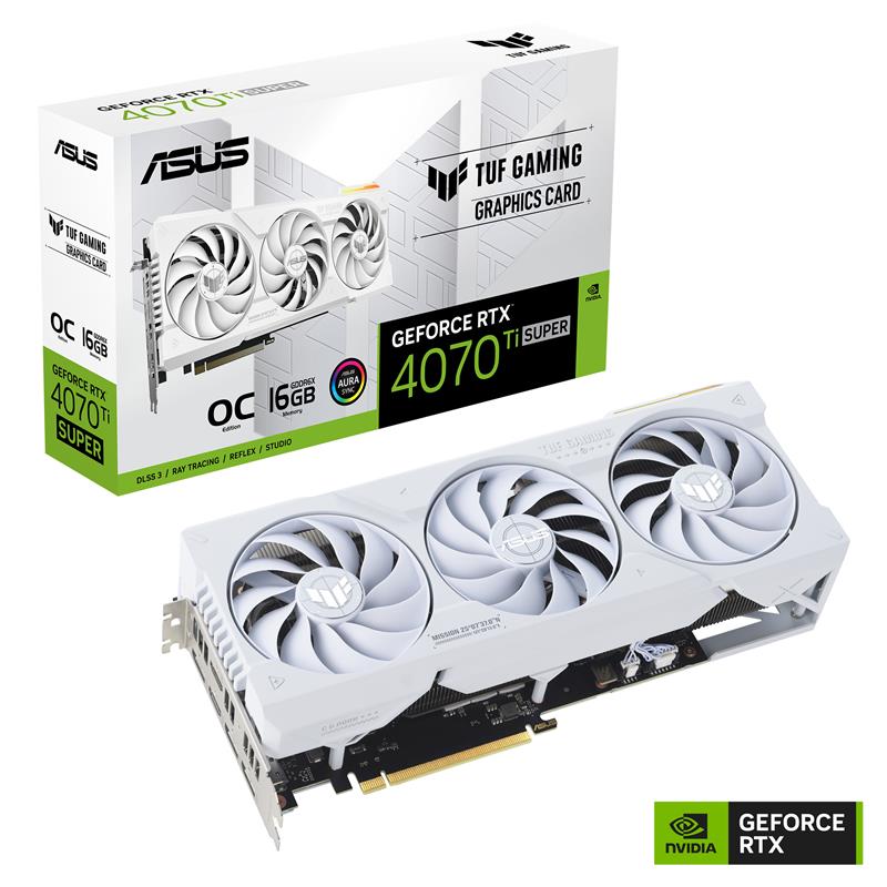 ASUS TUF Gaming GeForce RTX 4070 Ti SUPER White OC Edition(Open Box)