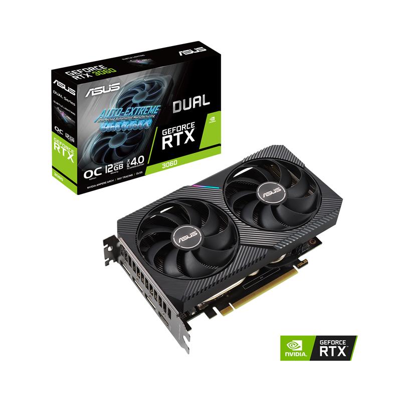 ASUS Dual GeForce RTX 3060 V2 OC Edition LHR 12GB GDDR6 Gaming Graphics Card