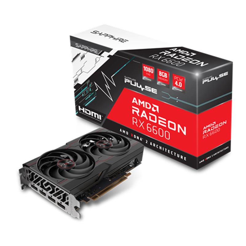 SAPPHIRE PULSE AMD Radeon RX 6600 8GB GDDR6 Gaming Graphics Card